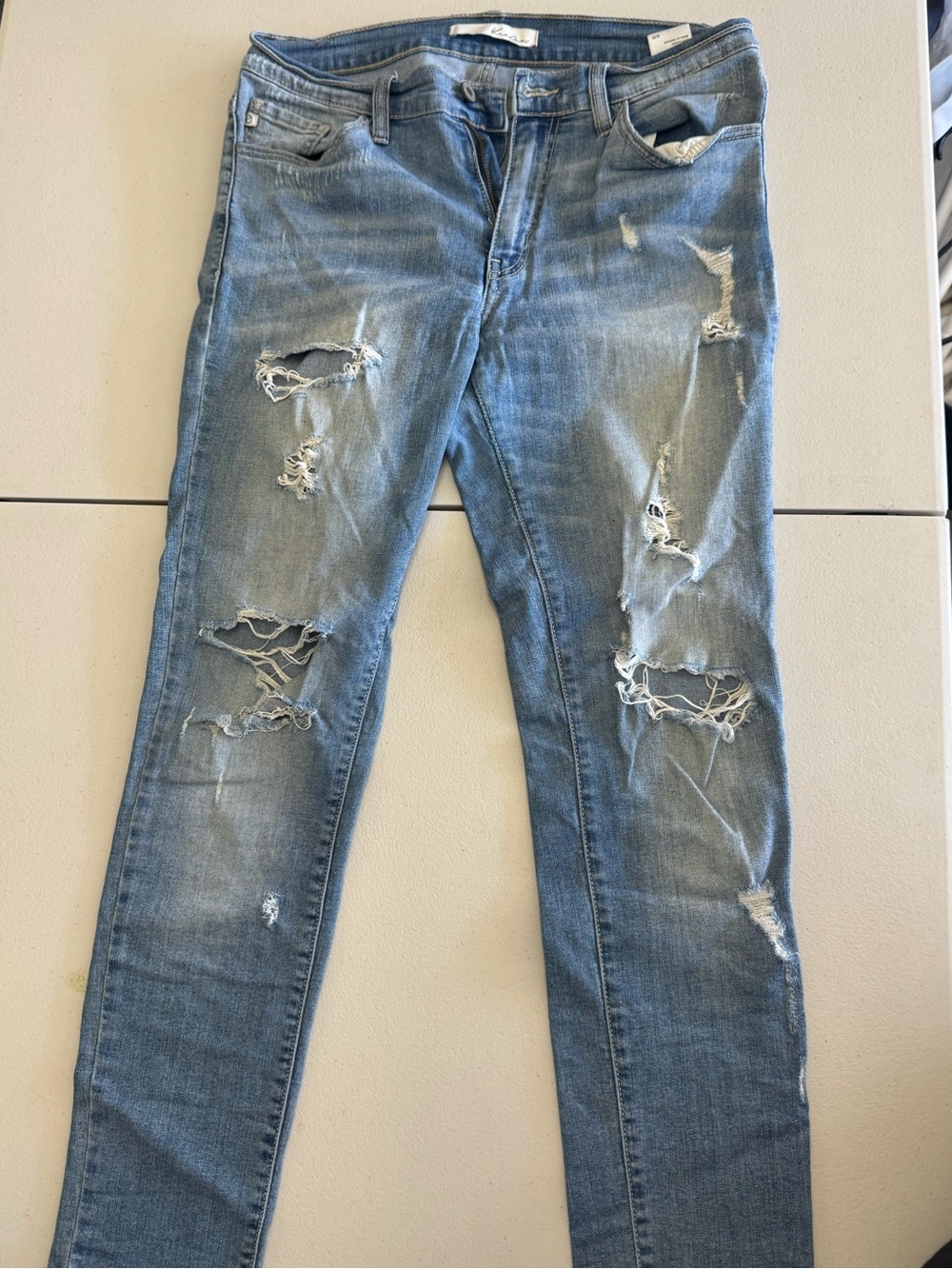 KanCan Light Blue Distressed Skinny Jeans